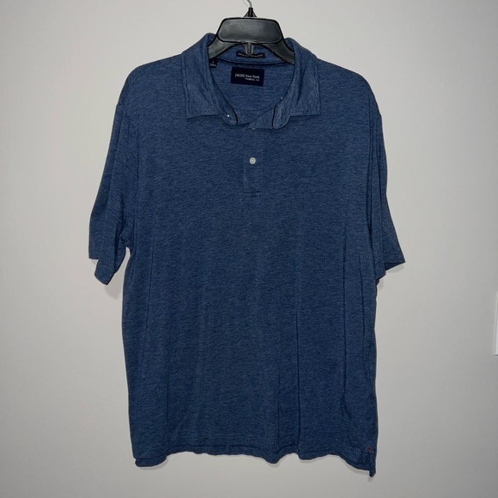 Blue Polo Shirt Jachs New York Pima Cotton Blend Large